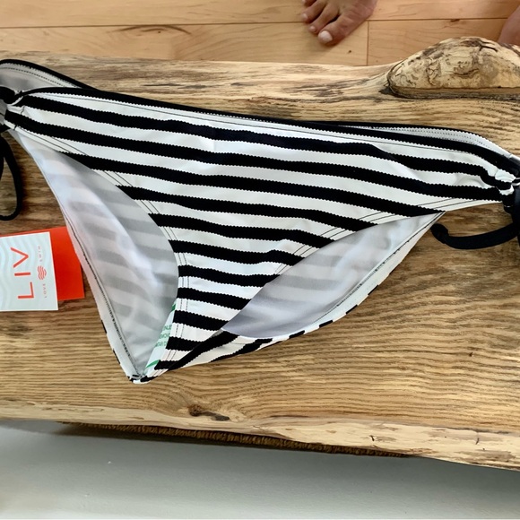 Bikini bottom Size Large Black and White NWOT - Picture 2 of 5